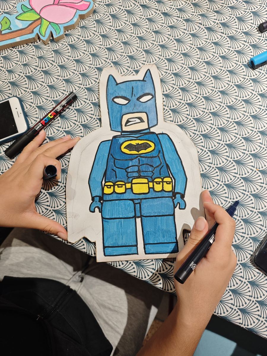 Dessin Batman sur bois